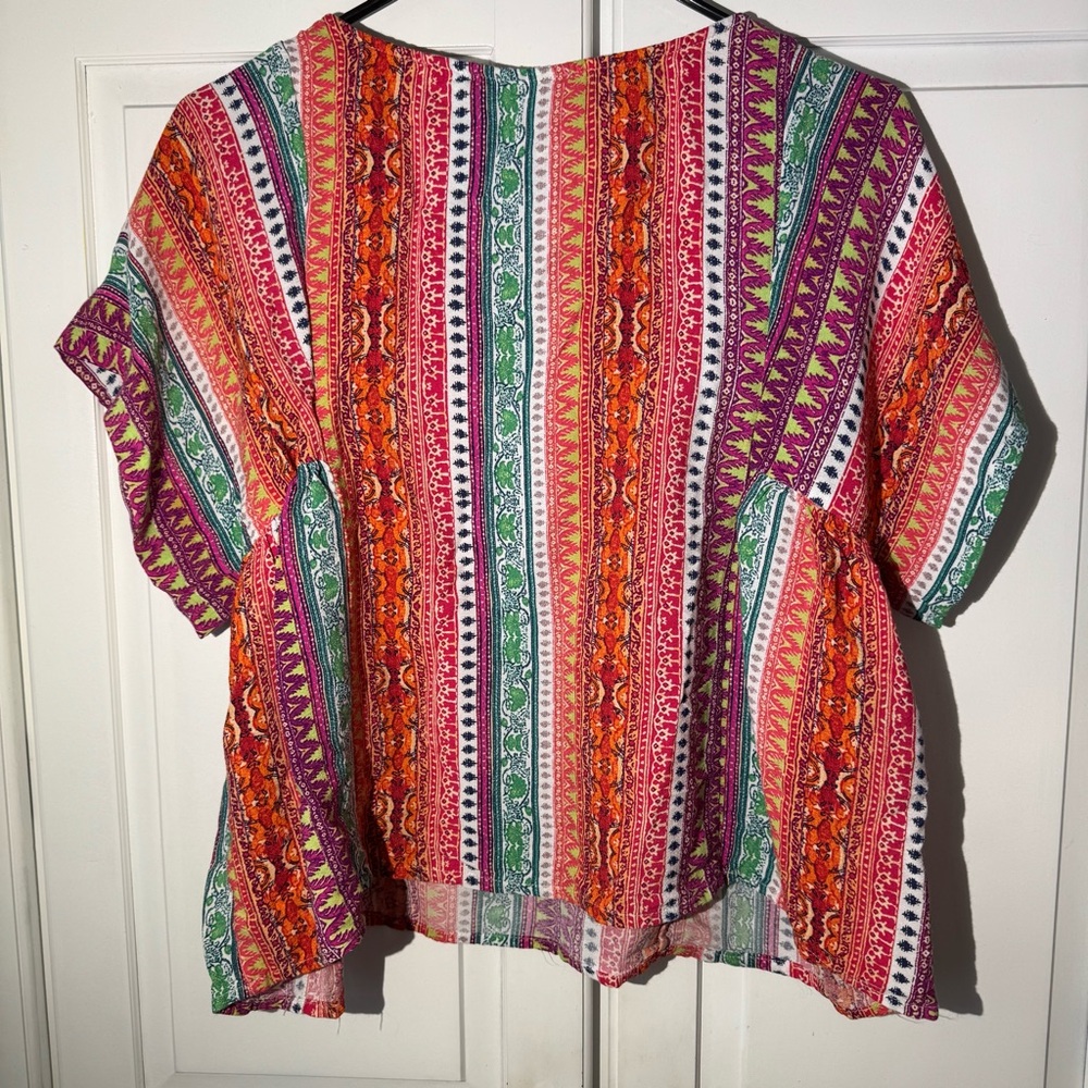 Anthropologie Maeve Milla Maeve Printed Top M Retail $88 - Picture 2 of 9